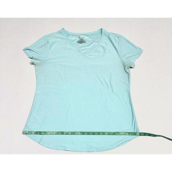 No Boundaries Womens Shirt Short Sleeve Aqua Blue V Neck Stretch Size XXL (19) - Picture 5 of 9